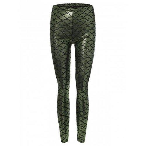 Skinny Mermaid Leggings - Green S