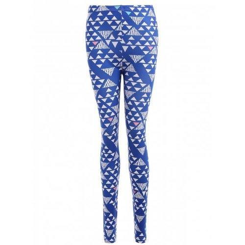 Geometric Print Stretchy Slimming Leggings - Blue Xl