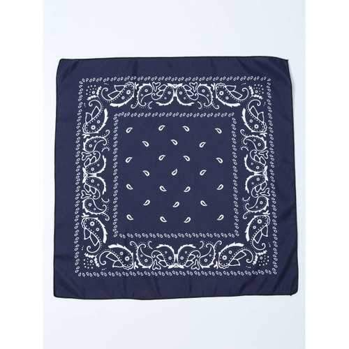 Ethnic Paisley Print Bandana - Purplish Blue