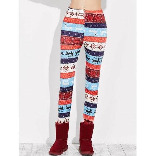 Snowflake Christmas Leggings - M