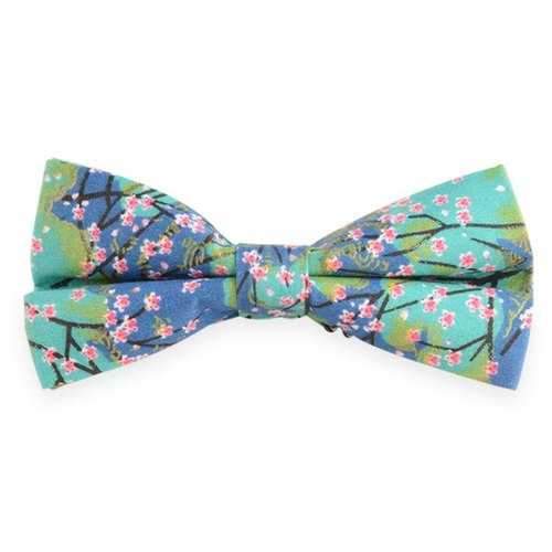 Flowering Branches Printed Adjustable Bow Tie - Charm