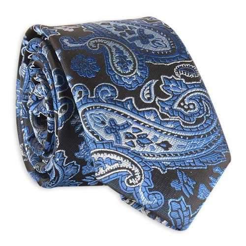 Vintage Tie with Paisley Jacquard - Blue