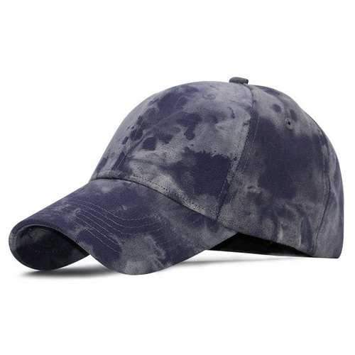 Make Old Design Denim Fabric Baseball Hat - Deep Blue