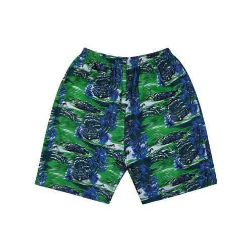 Palm Tree Tropical Printed Beach Shorts - One Size