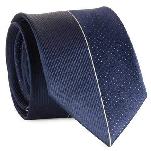 Mulberry Silk Tiny Dot Pinstriped Neck Tie - Cadetblue