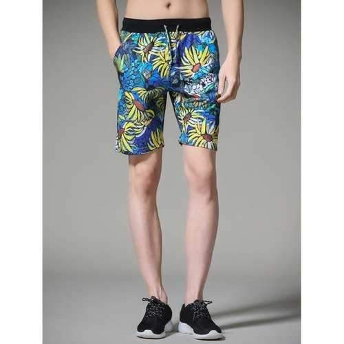 Sunflower Printed Drawstring Board Shorts - Xl