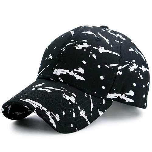 Spot Embellished Sunscreen Baseball Hat - Black