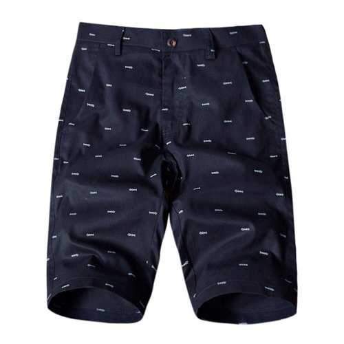 Fish Bone Patterned Chino Shorts - Royal 36
