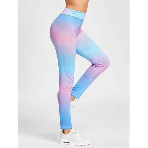 Ombre Skinny High Waist Leggings - L