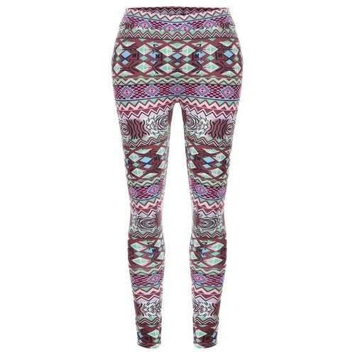 Geometric Print High Waisted Christmas Leggings - Xl