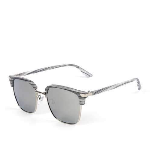 TOMYE 55911 2018 New Fashion PC Metal Square Frame Color Polarized Sunglasses for Women and Men - Mercury Lens
