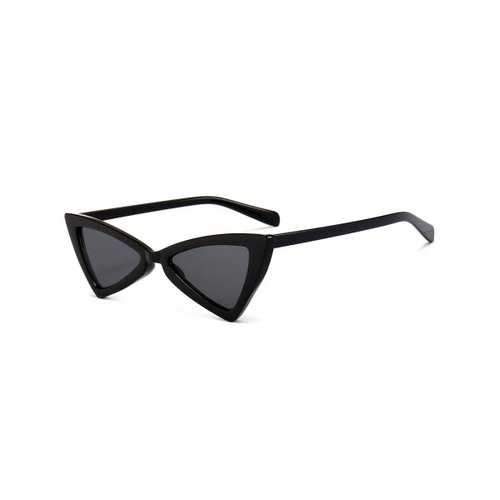 Vintage Full Frame Embellished Sun Shades Irregular Butterfly Sunglasses - Bright Black+grey