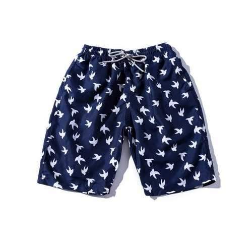 Peace Dove Print Beach Shorts - Blue 5xl