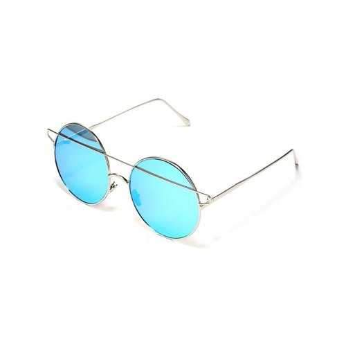 Vintage Metal Frame Street Snap Sunglasses - Blue