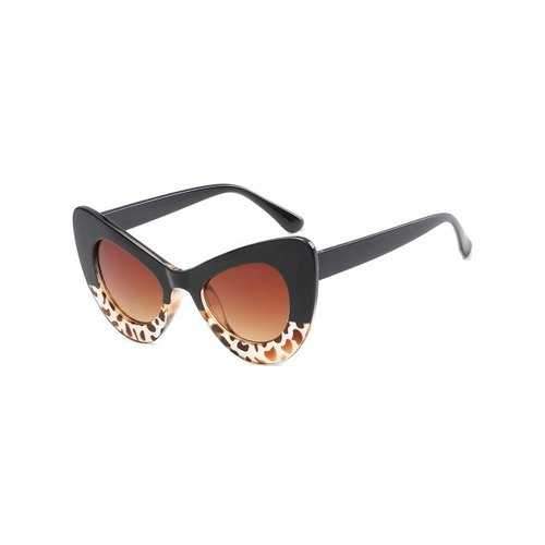 Anti Fatigue Full Frame Pattern Sunglasses - Leopard+dark Brown