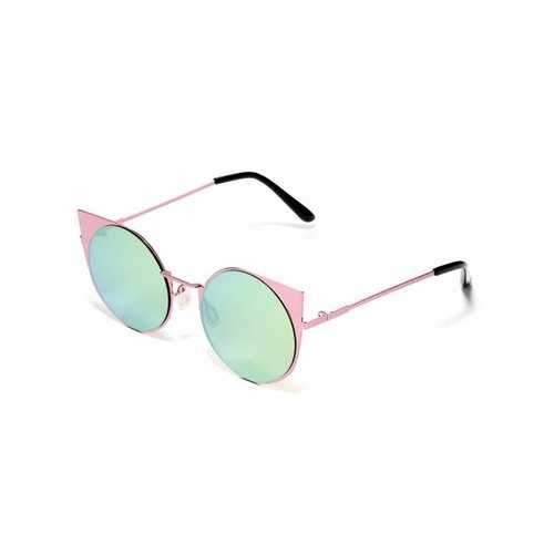 Outdoor Metal Full Frame Round Sunglasses - Blue Green
