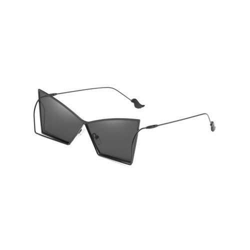 Anti Fatigue Steel Legs Decorative Overstatement Sunglasses - Black