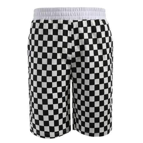 Grid Pattern Casual Shorts - S