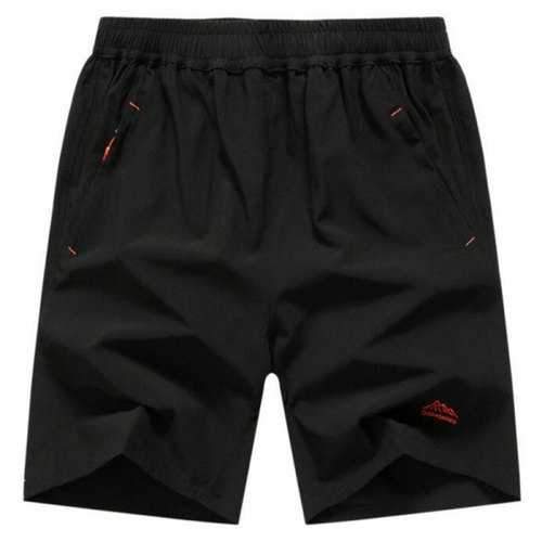Men's Plus Size Outdoor Fast Drying Summer Sports Shorts - Black 5xl