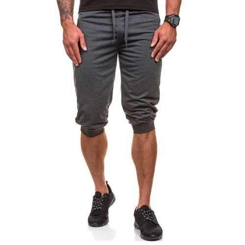 Pure Color Casual Sports Pants - Jet Gray 2xl