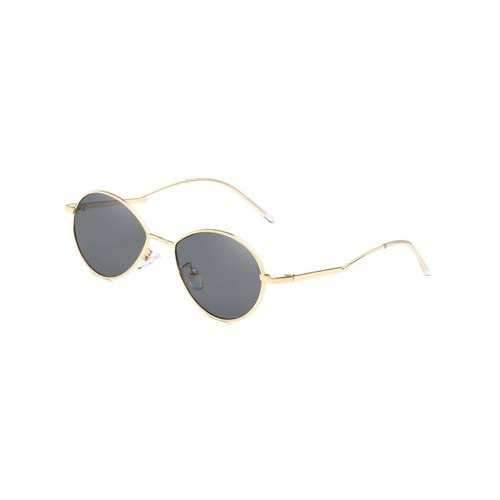 Unique Metal Full Frame Curved Legs Sunglasses - Gray Wolf