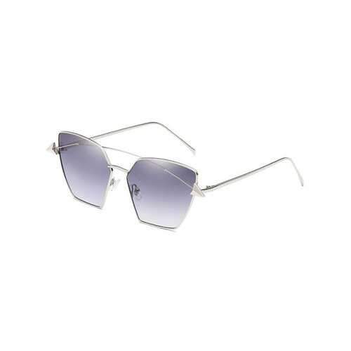 Unique Crossbar Rhombus Shape Sunglasses - Blue Gray