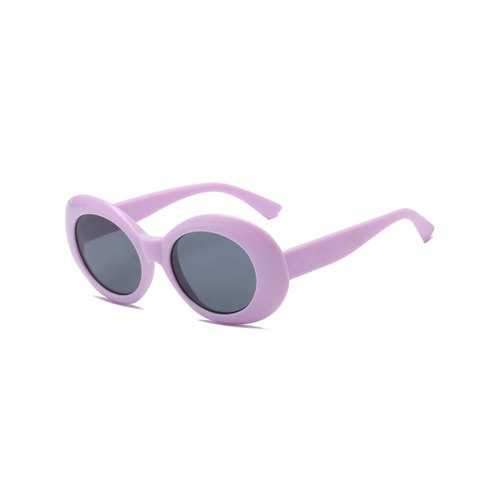 Outdoor Full Frame Oval Sun Shades Sunglasses - Purple