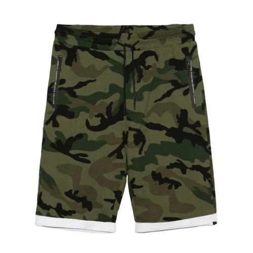 Camouflage Panel Zip Pockets Bermuda Shorts - Camouflage Green 4xl