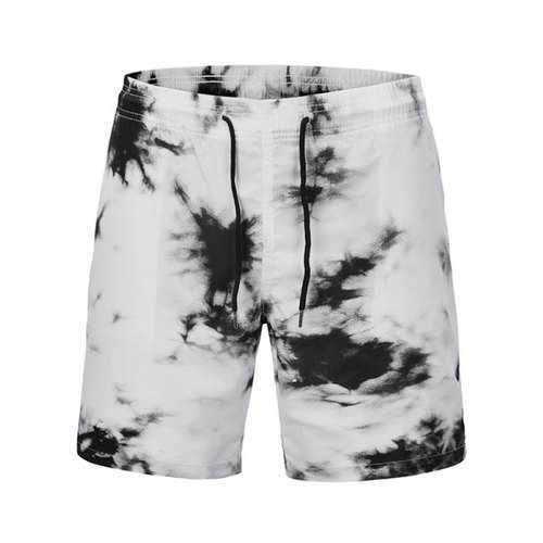 Ink Painting Quick Dry Summer Shorts - Crystal Cream Xl