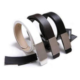 Men's Fashion PU Leather Classical Smooth Metal Buckle Belt