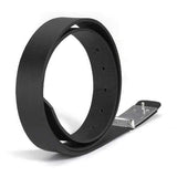Men's Fashion PU Leather Classical Smooth Metal Buckle Belt