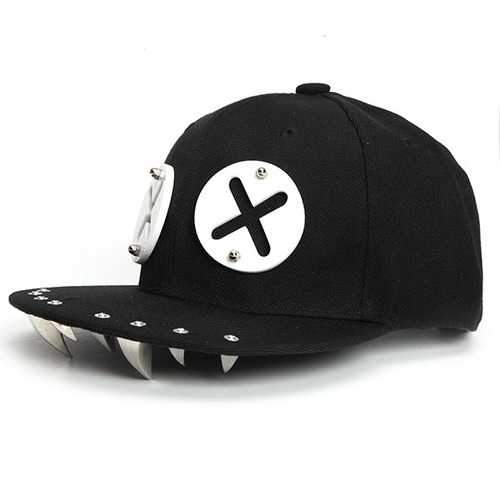 XX Cartoon Rivet Flat Hip-Hop Hat Baseball Cap