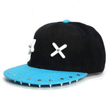 XX Cartoon Rivet Flat Hip-Hop Hat Baseball Cap