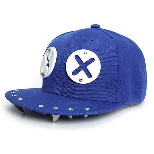 XX Cartoon Rivet Flat Hip-Hop Hat Baseball Cap