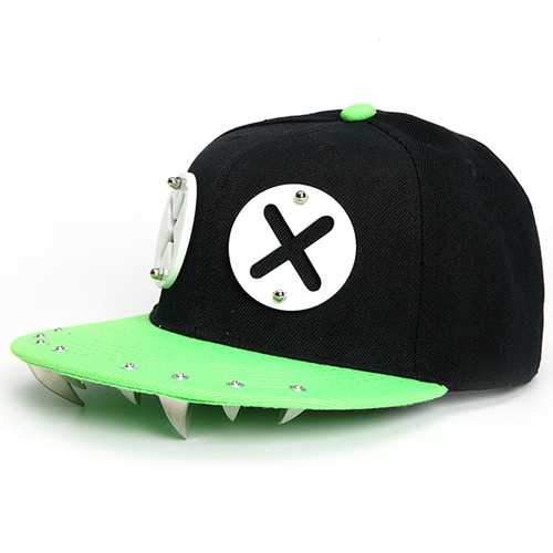 XX Cartoon Rivet Flat Hip-Hop Hat Baseball Cap