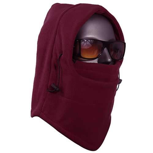 Men's Outdoor Ski Neck Protection Fleece Riding Hat Visor Caps
