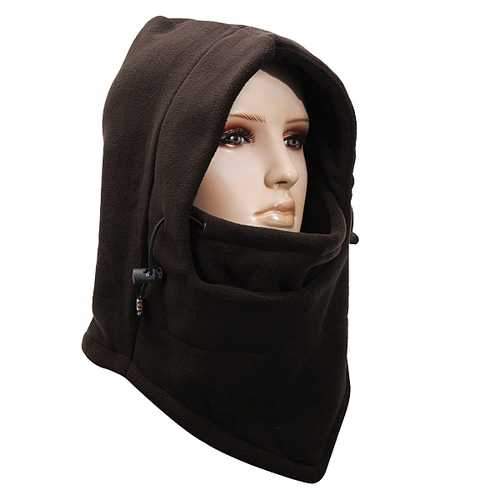 Men's Outdoor Ski Neck Protection Fleece Riding Hat Visor Caps