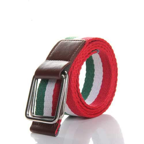 Mens Colorful Stripe Canvas Belt 5 Colors