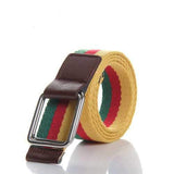 Mens Colorful Stripe Canvas Belt 5 Colors