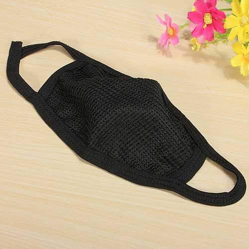 Mens Womens Dustproof Cotton Black Mouth Face Mask