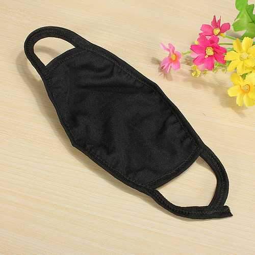 Mens Womens Dustproof Cotton Black Mouth Face Mask