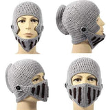 Hot New Winter Warm Roman Knight Soft Hat Gladiator Mask Knitting Cap