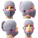 Hot New Winter Warm Roman Knight Soft Hat Gladiator Mask Knitting Cap