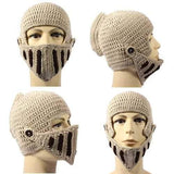 Hot New Winter Warm Roman Knight Soft Hat Gladiator Mask Knitting Cap