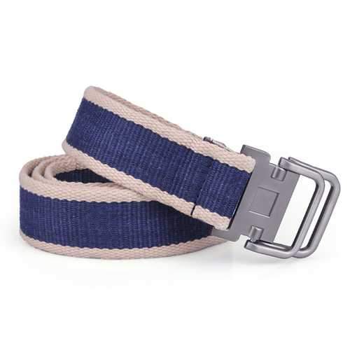 Unisex Double Loop Stainless Steel Buckles Belts