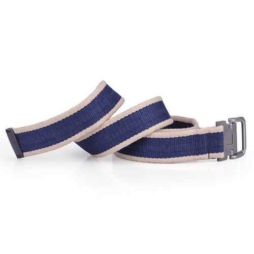 Unisex Double Loop Stainless Steel Buckles Belts