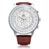 SEWOR Automatic Self-Wind Mechanical Watch Genuine Leather Strap Men Watch