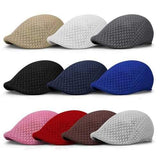 Summer Peaked Cap Newsboy Hat Golf Cabbie Ventair Beret Hat