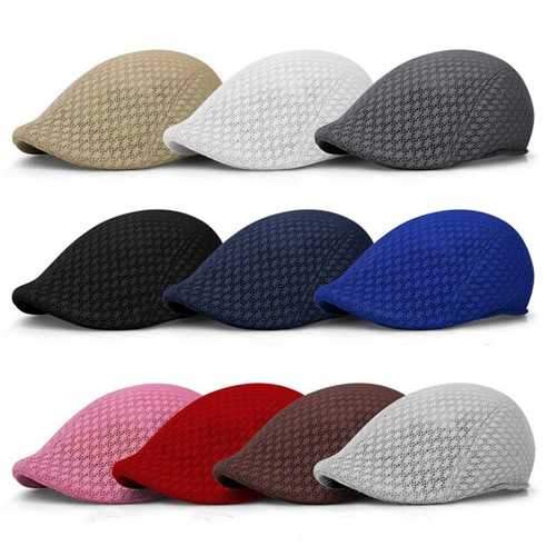 Summer Peaked Cap Newsboy Hat Golf Cabbie Ventair Beret Hat