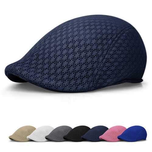 Summer Peaked Cap Newsboy Hat Golf Cabbie Ventair Beret Hat